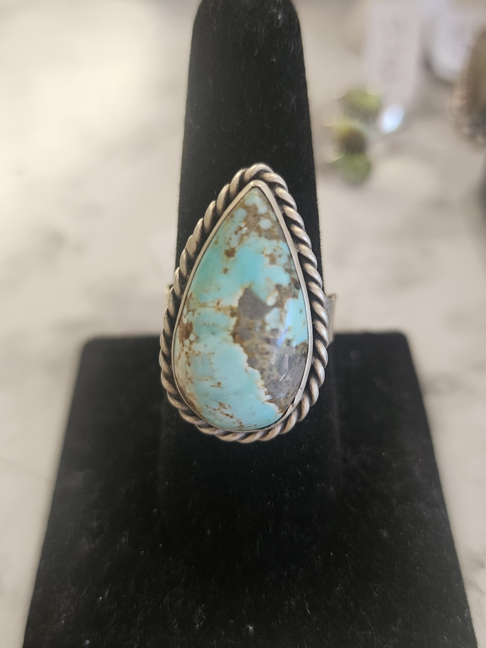Sterling Silver and Dry Creek Turquoise Ring